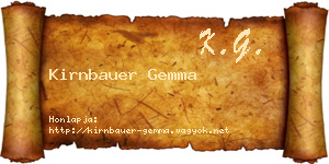 Kirnbauer Gemma névjegykártya
